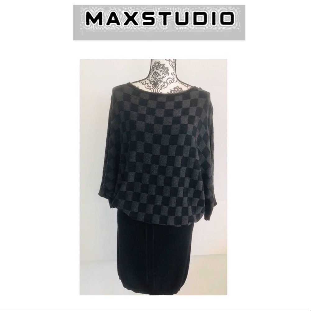 MAX STUDIO Specialty Checkered Sweater